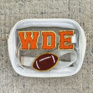 Clear crossbody stadium bag